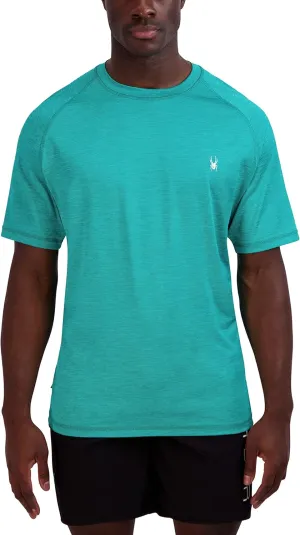 Spyder Men's Short Sleeve Rashguard – UPF , Quick-Dry, Swim Shirt, Surfing, Hiking, Workout