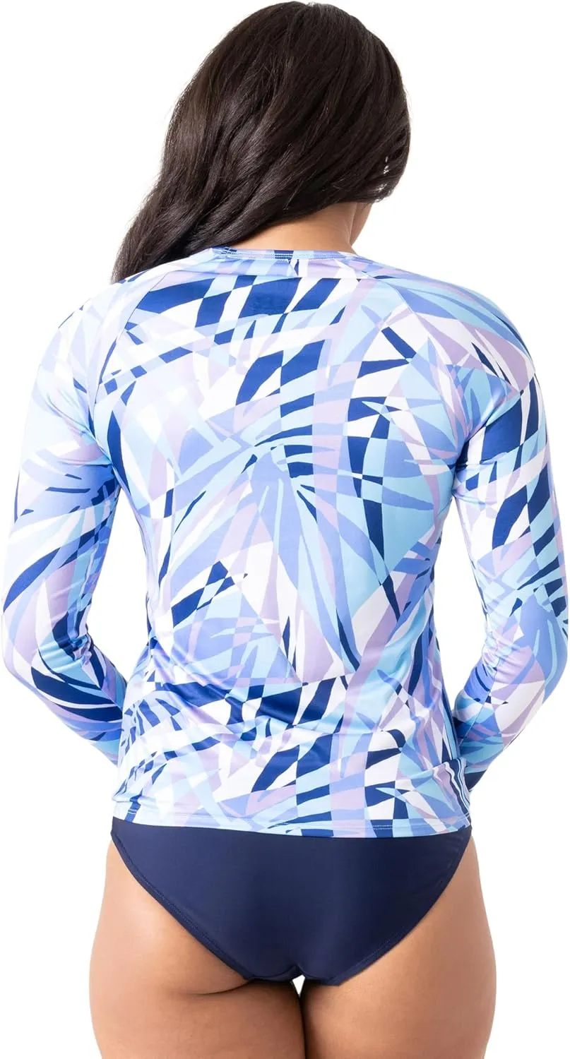 Spyder Women's Long Sleeve Rashguard – Quick-Dry, UPF , Swim Shirt, Beach, Surfing, Hiking, Gym, Yoga