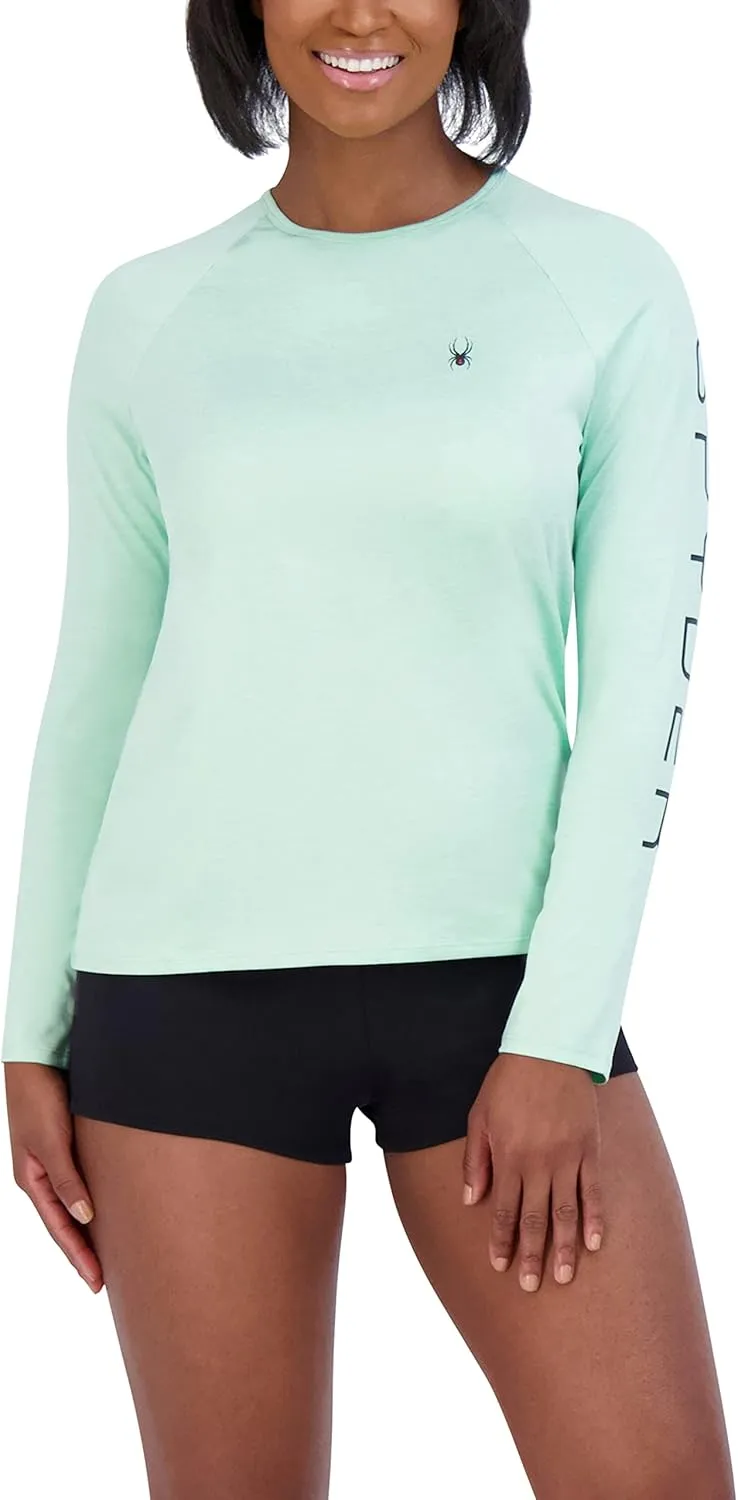 Spyder Women's Long Sleeve Rashguard – Quick-Dry, UPF , Swim Shirt, Beach, Surfing, Hiking, Gym, Yoga