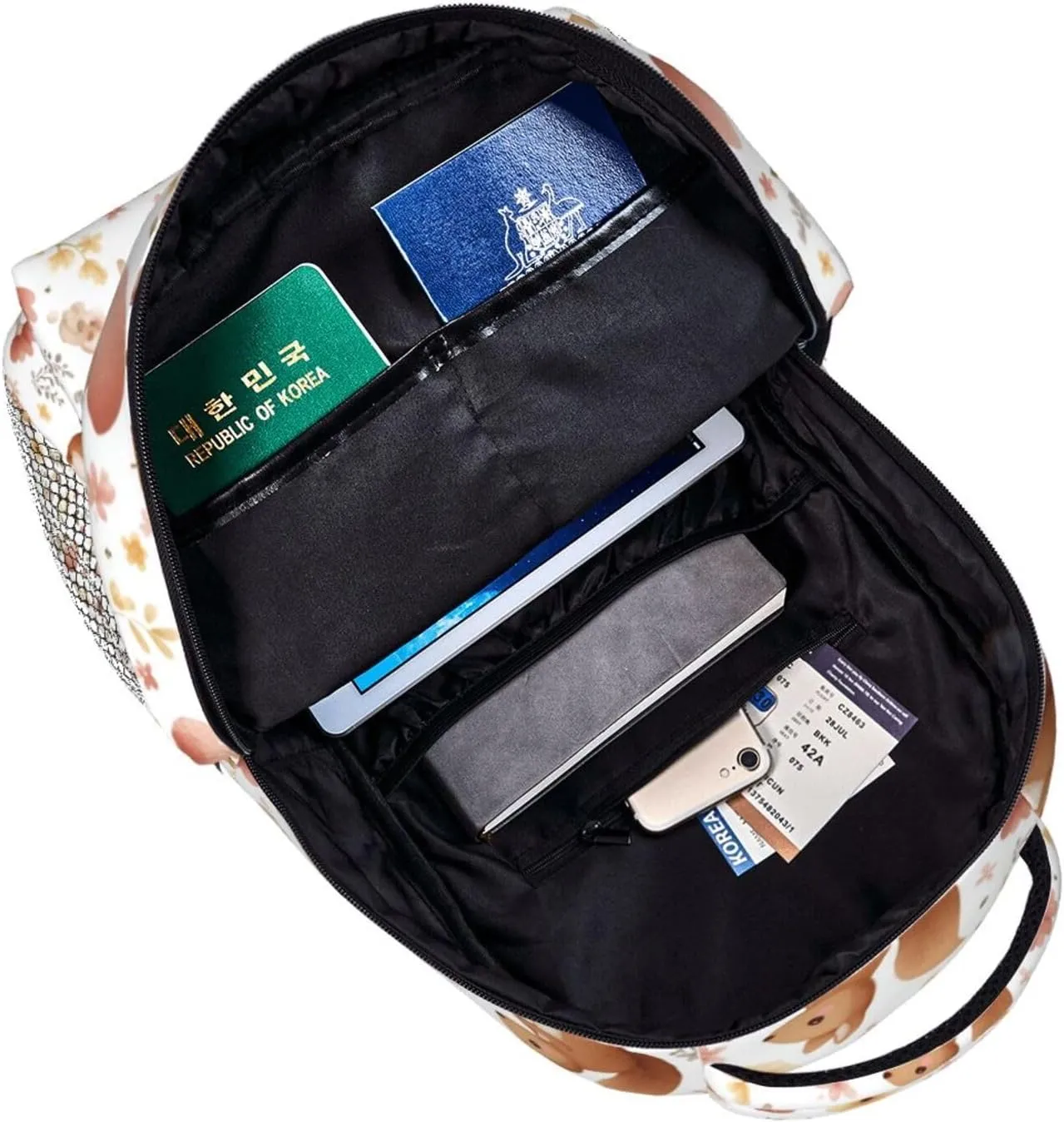 Squirrel, Flowers, Mushrooms Casual Backpack For Trekking Men/Male Men/Male