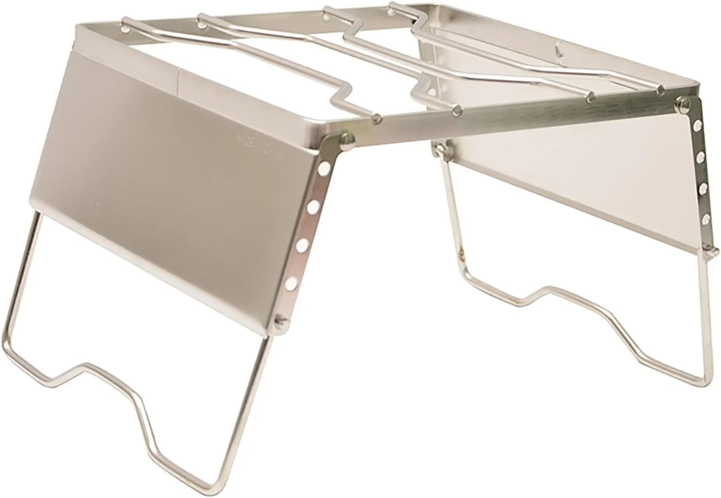 Stable, Height Adjustable Folding Campfire Grill, Prevention Stainless Steel, Convenient Wind Deflector, 20kg Load Bearing, Easy to Carry and Storage