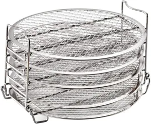 Stainless Steel Air Fryer Dehydrator Rack 5 Layer Stand Grill Accessories Safe Easy to Clean