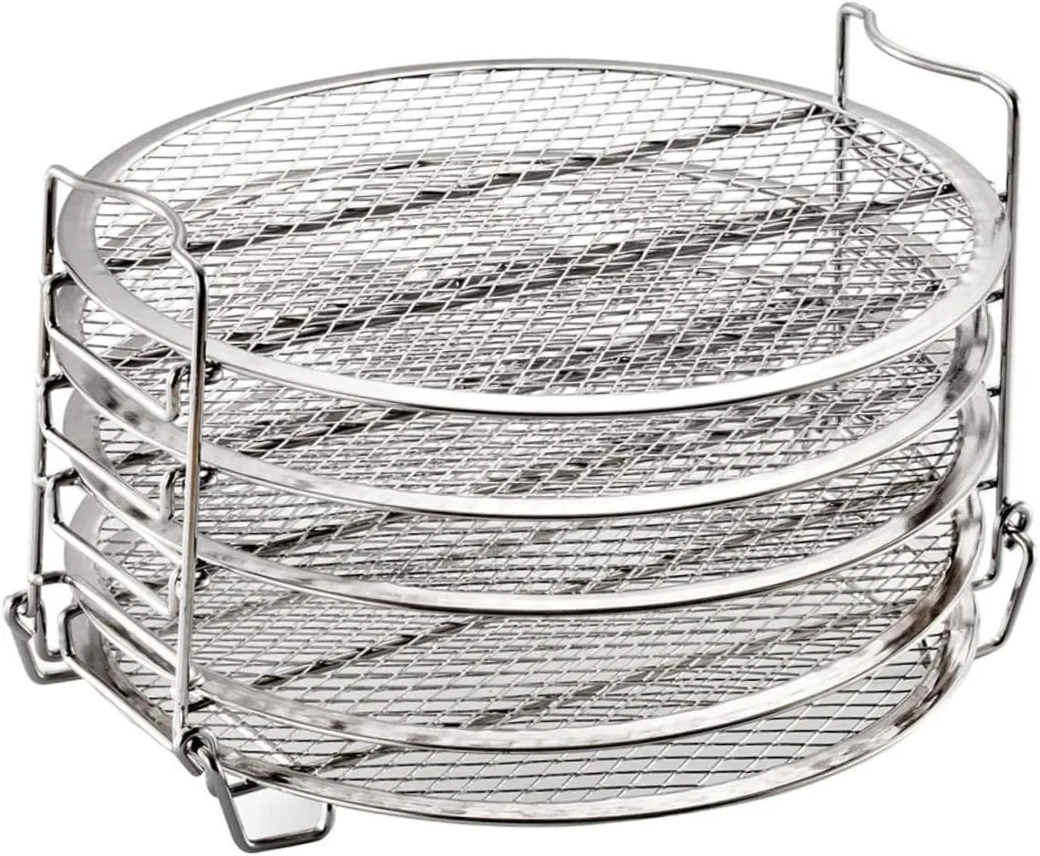Stainless Steel Air Fryer Dehydrator Rack 5 Layer Stand Grill Accessories Safe Easy to Clean