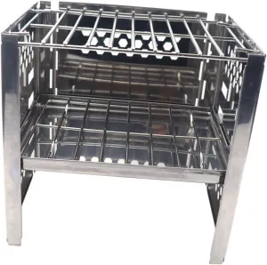 Stainless Steel Bbq Grill Folding Camp Stove Griddle Kit for Outdoor Grills