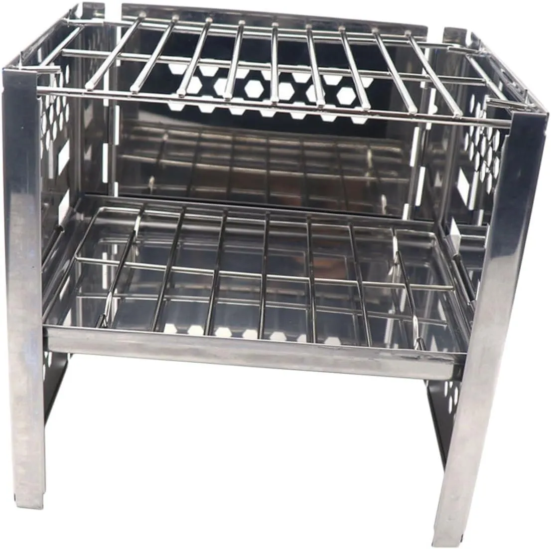 Stainless Steel Bbq Grill Folding Camp Stove Griddle Kit for Outdoor Grills