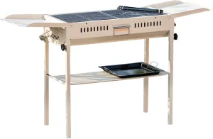 Stainless Steel Charcoal Grill, Folding Grill Outdoor Barbecue Grill, Portable Camping Grill, Standing Grill Garden Picnics, Travel, Camping 65 X 68x 30cm