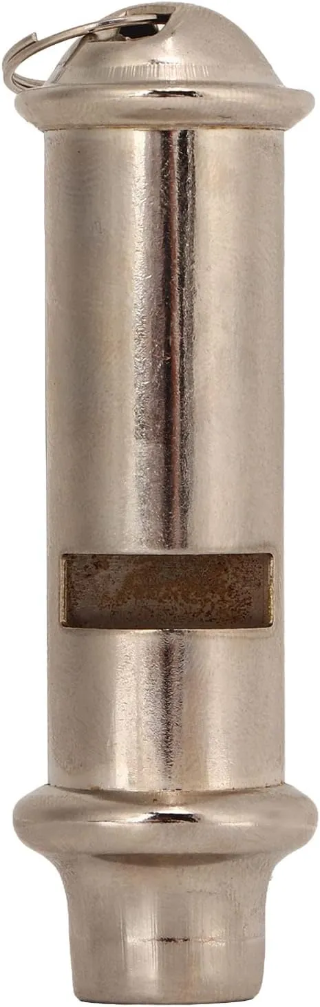 Stainless Steel Emergency Survival Whistle, Metal Outdoor Whistle for Referee Security School, Suitable for Children Students Adults