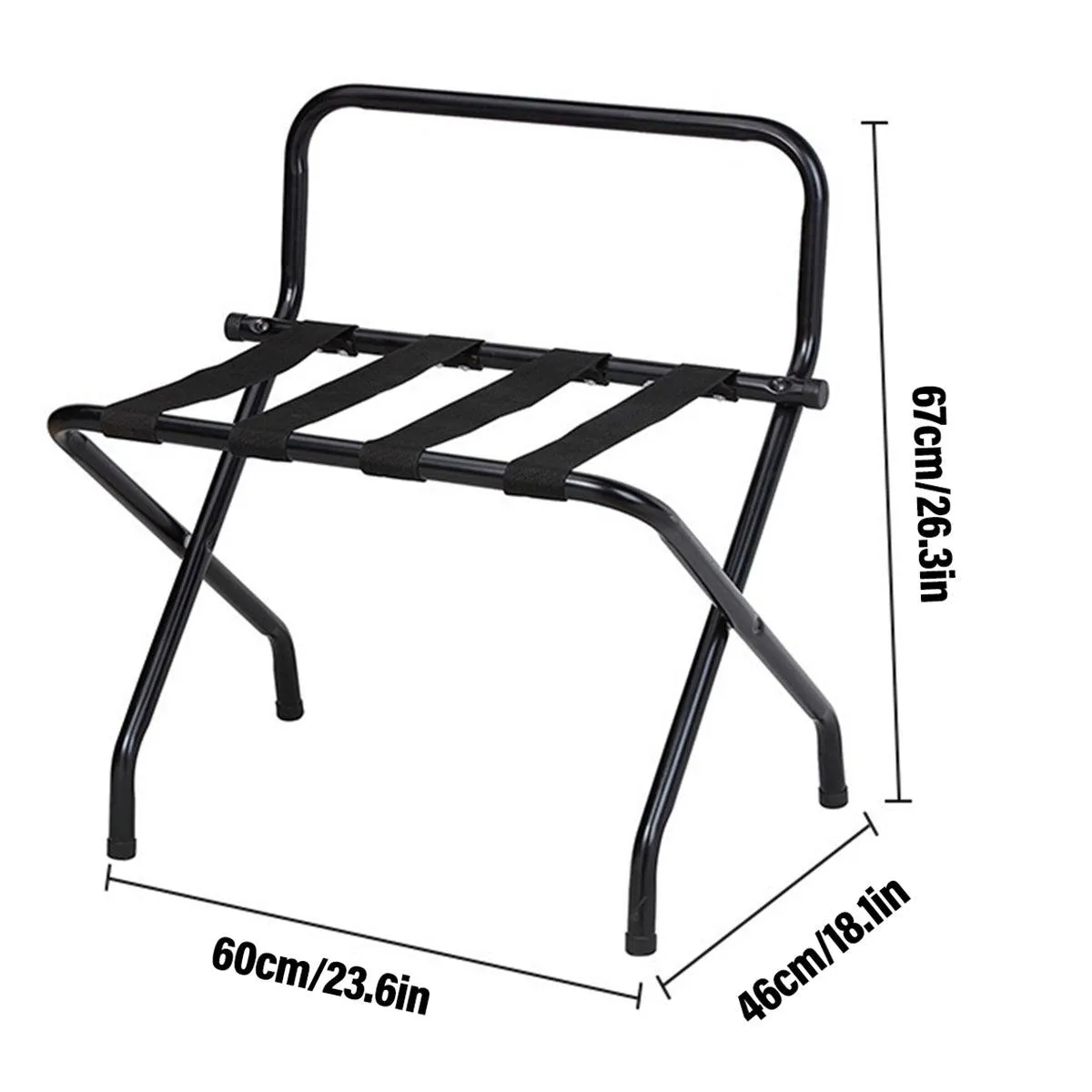 Stainless Steel Foldable Luggage Rack Portable Storage Stand for Suitcase Travel