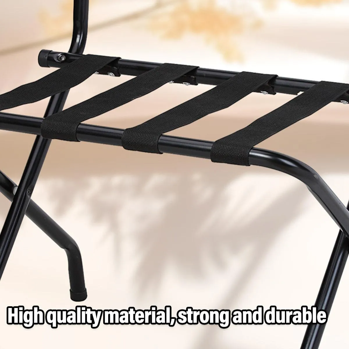 Stainless Steel Foldable Luggage Rack Portable Storage Stand for Suitcase Travel