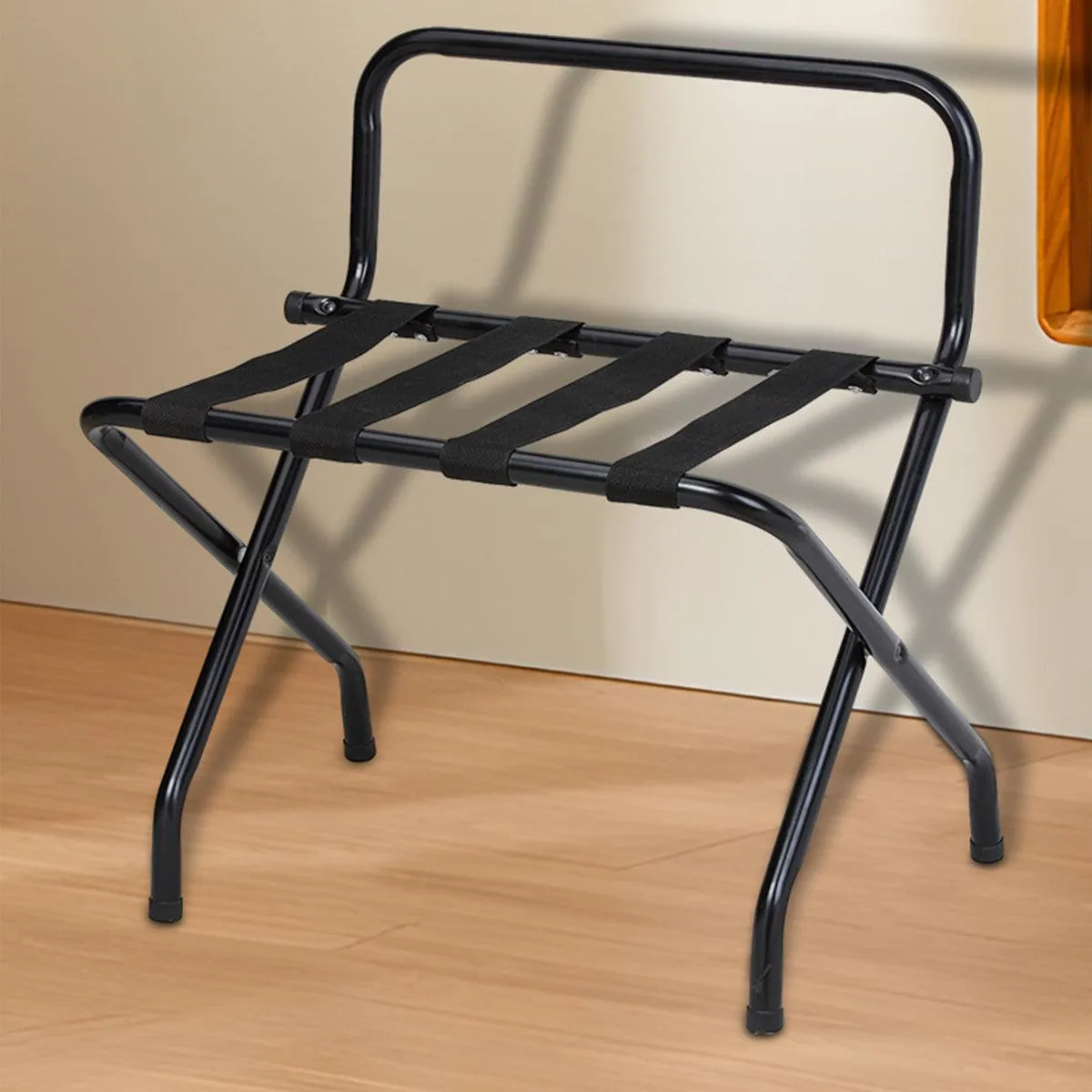 Stainless Steel Foldable Luggage Rack Portable Storage Stand for Suitcase Travel