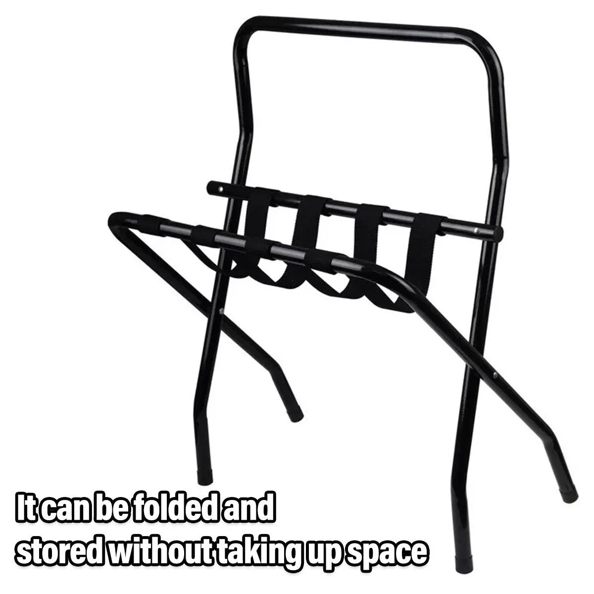 Stainless Steel Foldable Luggage Rack Portable Storage Stand for Suitcase Travel