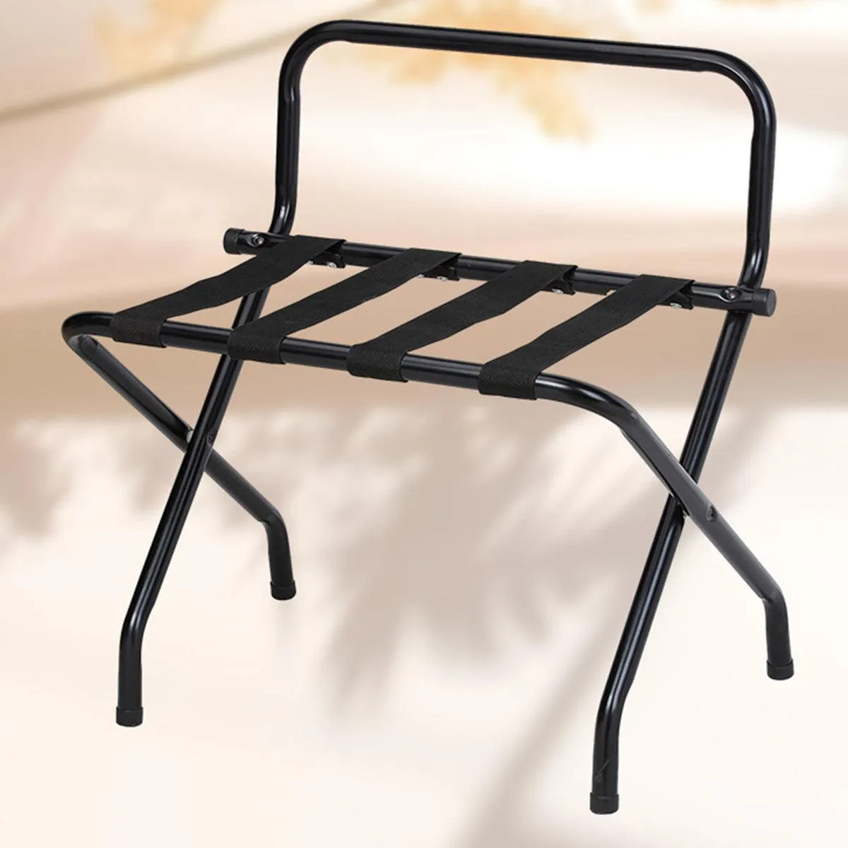 Stainless Steel Foldable Luggage Rack Portable Storage Stand for Suitcase Travel