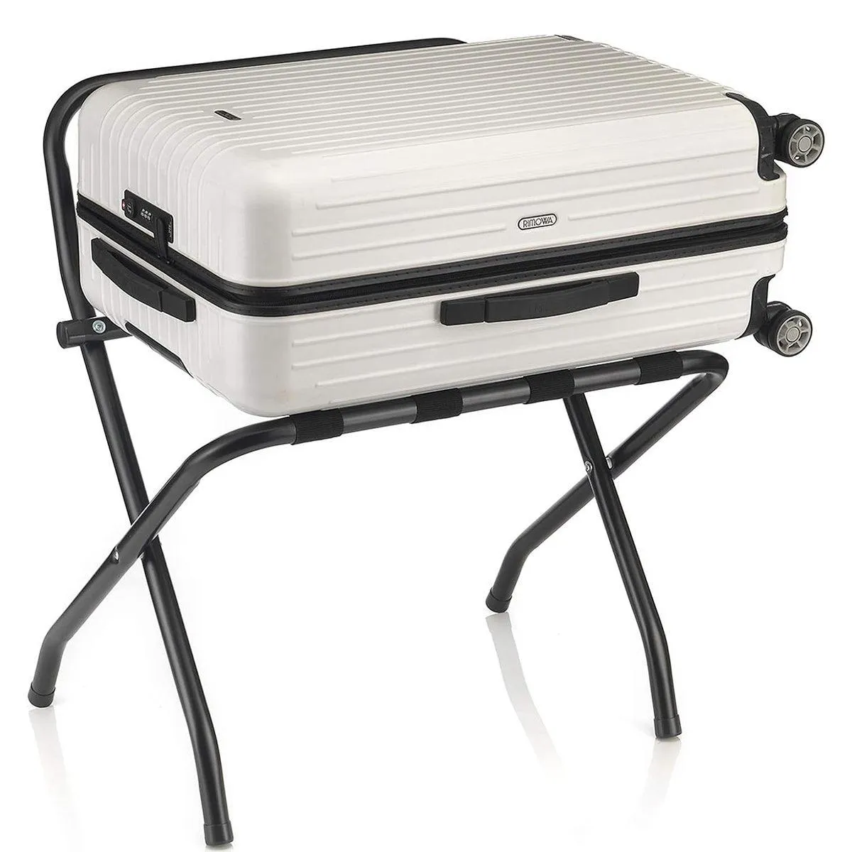 Stainless Steel Foldable Luggage Rack Portable Storage Stand for Suitcase Travel