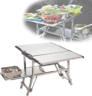 Stainless Steel Folding Grill, Small Size, Outdoor Portable Charcoal Suitcase Oven, Household Combination