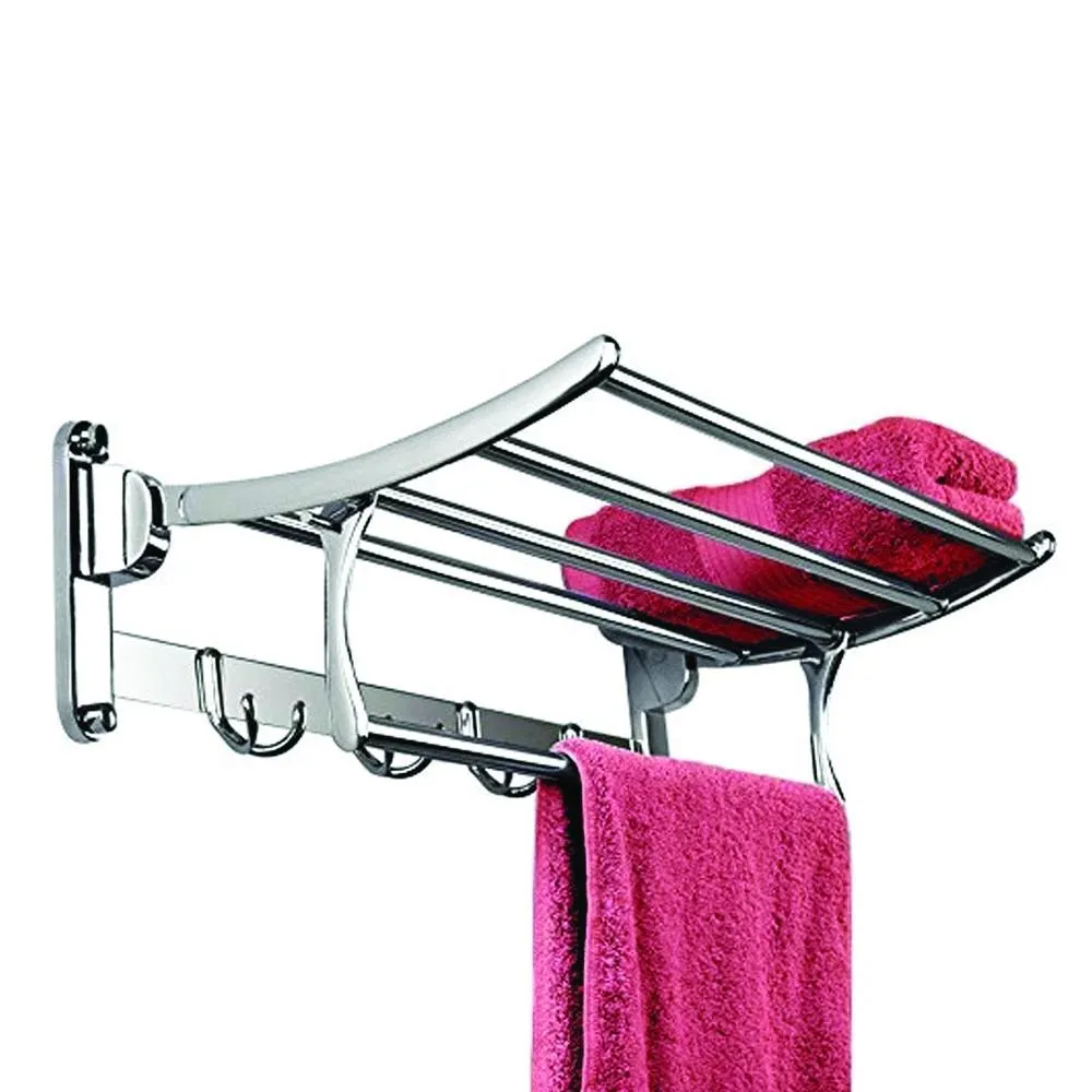 Stainless Steel Folding Towel Rack, 18 Inch Towel Bar