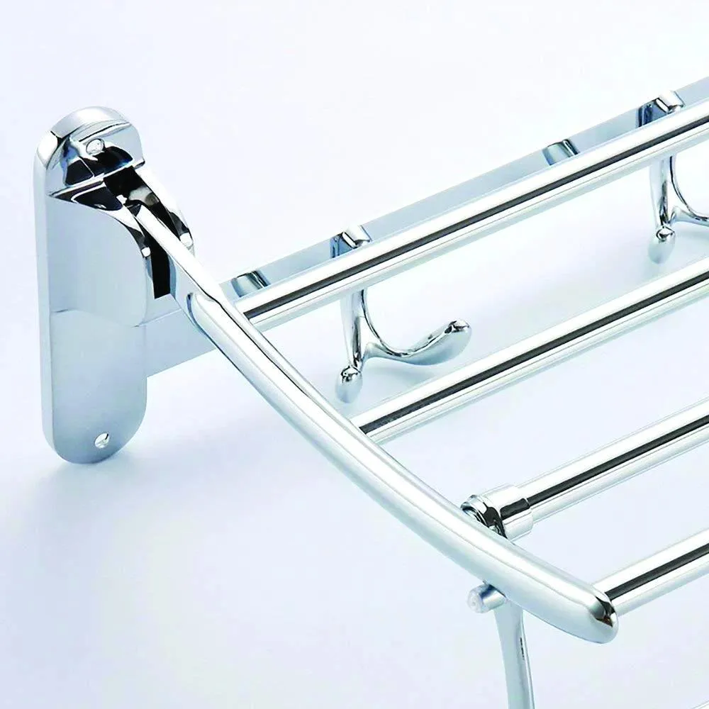 Stainless Steel Folding Towel Rack, 18 Inch Towel Bar