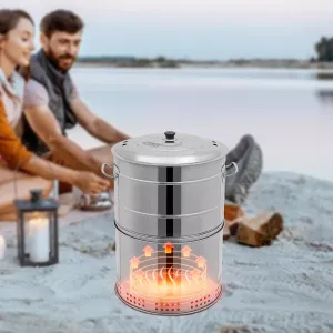 Stainless Steel Portable Barbecue Grill, Charcoal Grill with 50* Skewers for Camping & BBQ Outdoor Small Grills Outdoor Cooking