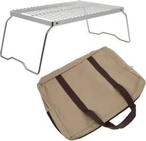 Stainless Steel Portable Bbq Grill Heavy Duty Griddle Folding Camping Grill
