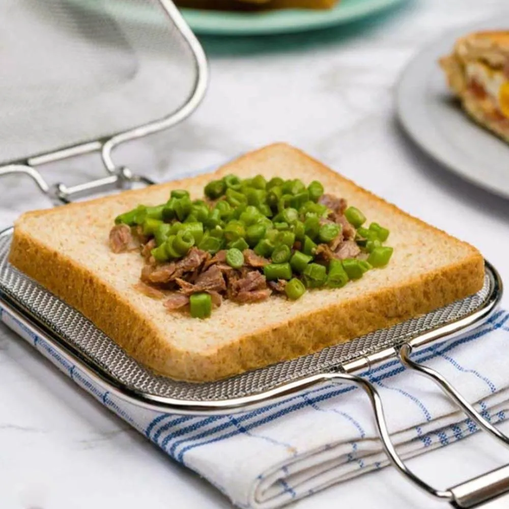 Stainless Steel Sandwich Grill - Mesh Cooking Tool