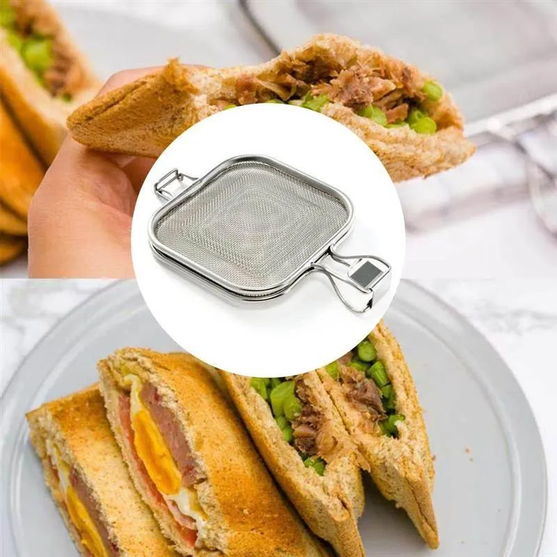 Stainless Steel Sandwich Grill - Mesh Cooking Tool