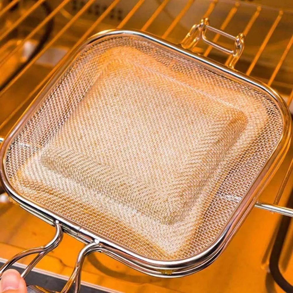 Stainless Steel Sandwich Grill - Mesh Cooking Tool