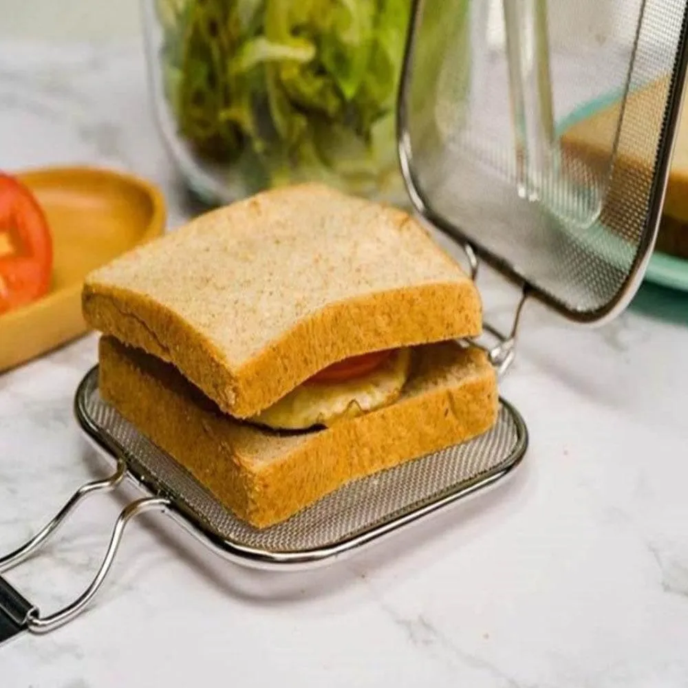 Stainless Steel Sandwich Grill - Mesh Cooking Tool