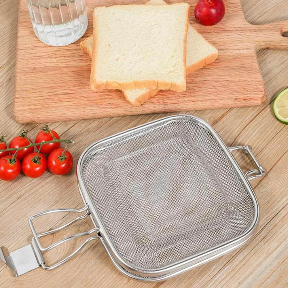 Stainless Steel Sandwich Grill - Mesh Cooking Tool