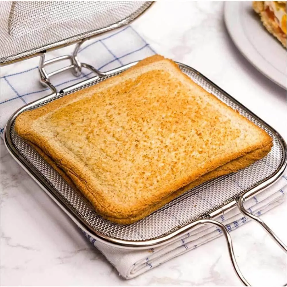 Stainless Steel Sandwich Grill - Mesh Cooking Tool