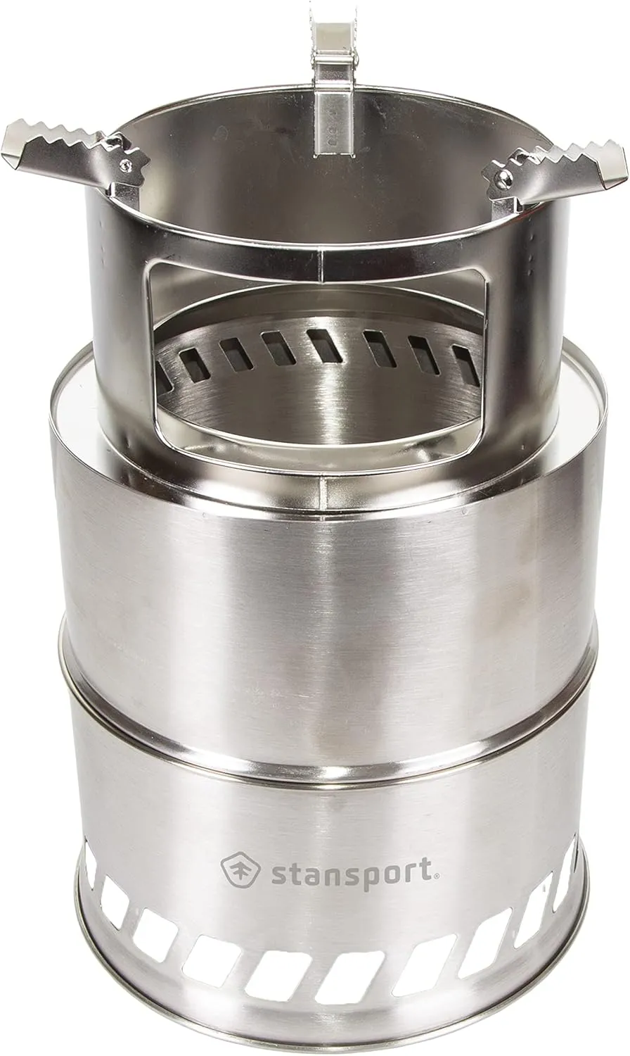 Stainless Steel Wood Burning Stove Extra Large - Portable Camping Backpacking Hiking - Picnic BBQ