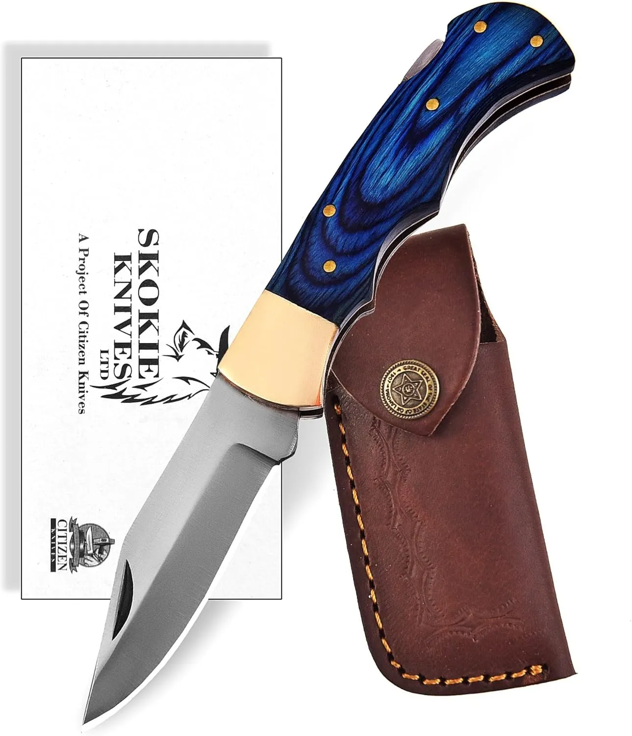 Steel Folding Knife - Premium Pocket Knife With Bone Handle Edc Small Youth Pocket KnifeTactical Serrated Camping Men Hunting Knife Sharp Blade (Steel Blade)