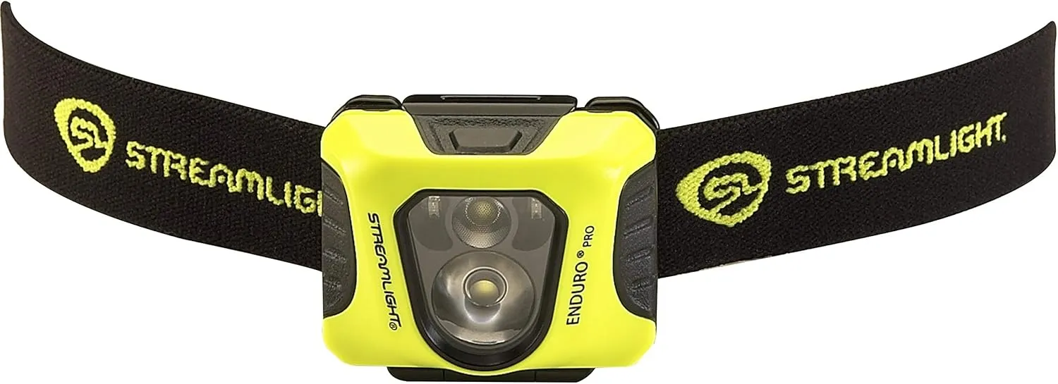 Streamlight 61420 Enduro Pro 200 Lumen LED Headlamp with Elastic Head Strap, Clear Retail Packaging, Yellow