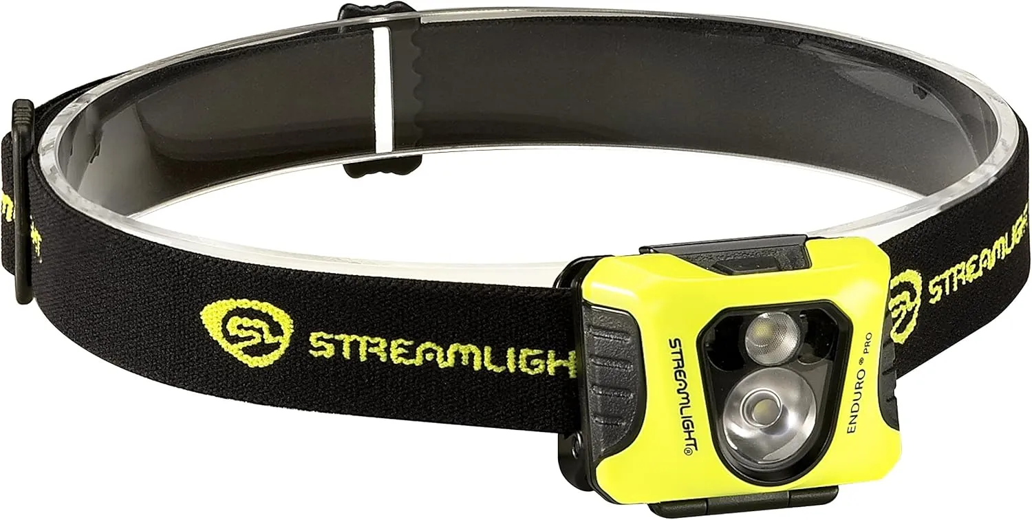 Streamlight 61420 Enduro Pro 200 Lumen LED Headlamp with Elastic Head Strap, Clear Retail Packaging, Yellow