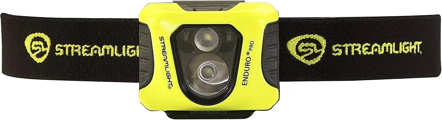 Streamlight 61420 Enduro Pro 200 Lumen LED Headlamp with Elastic Head Strap, Clear Retail Packaging, Yellow