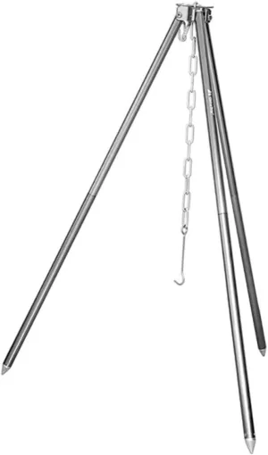 Sturdy BBQ Pot Rack Lightweight Camping Grill Stand Bonfire Frame for Cooking