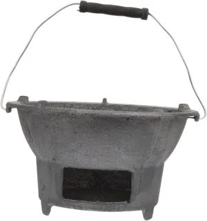 Sturdy Iron Bbq Grill Hibachi Outdoor Stove Charcoal Grill Accessory Portable Barbecue Tool Random Color