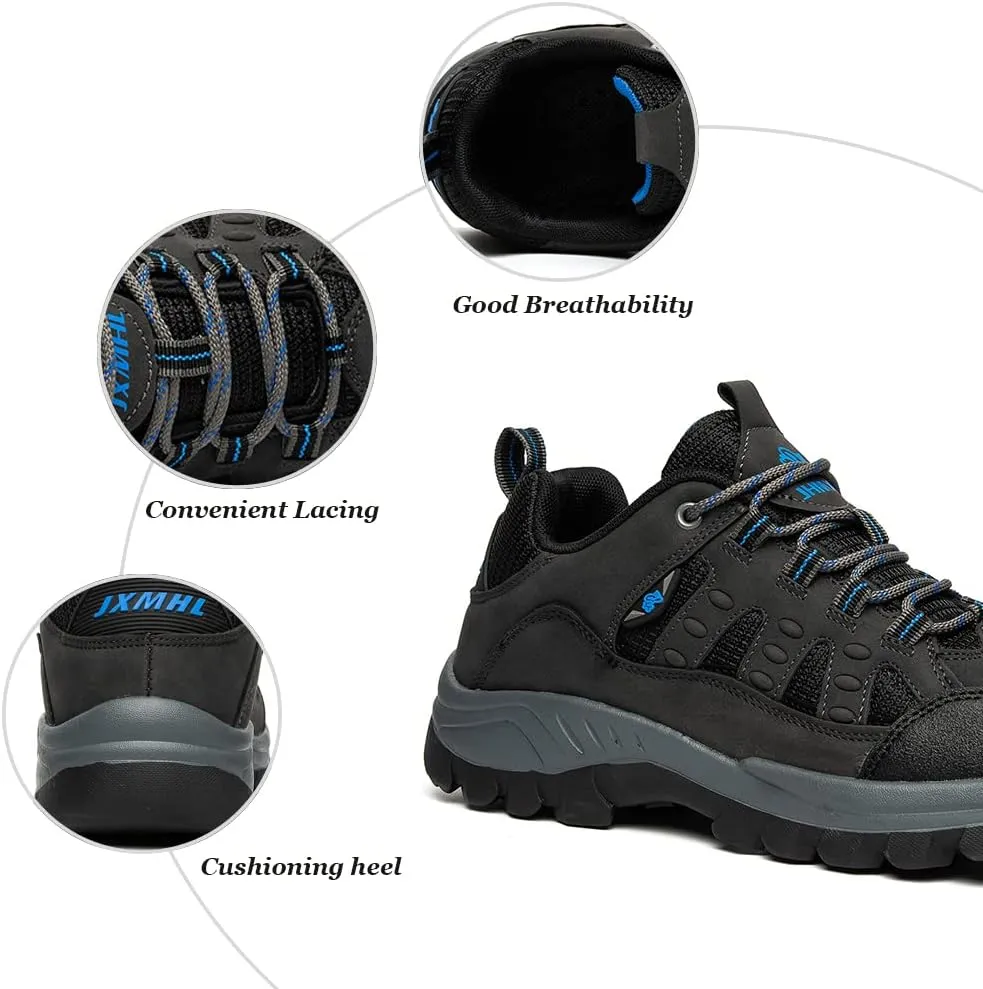 Succttssful Mens Hiking Shoes Waterproof Lightweight Outdoor Low-Top Climbing Shoes for Trekking Training Mountaineer Camping Trail