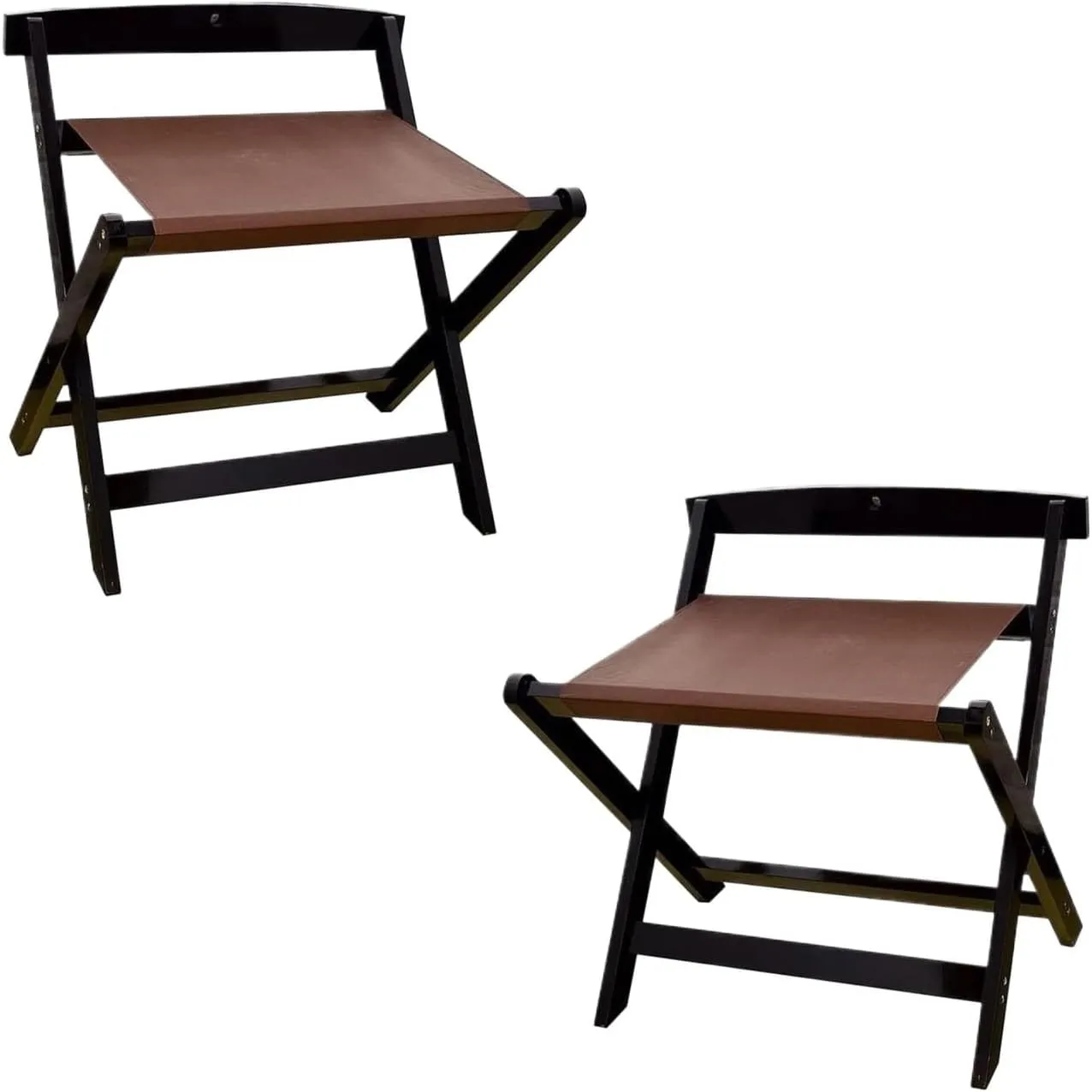 Suitcase Stand Travel 2 Pack Luggage Rack Folding Luggage Rack with Cloth Wood Travel Bag Rack for Home Bedroom for Guest Room(Black)
