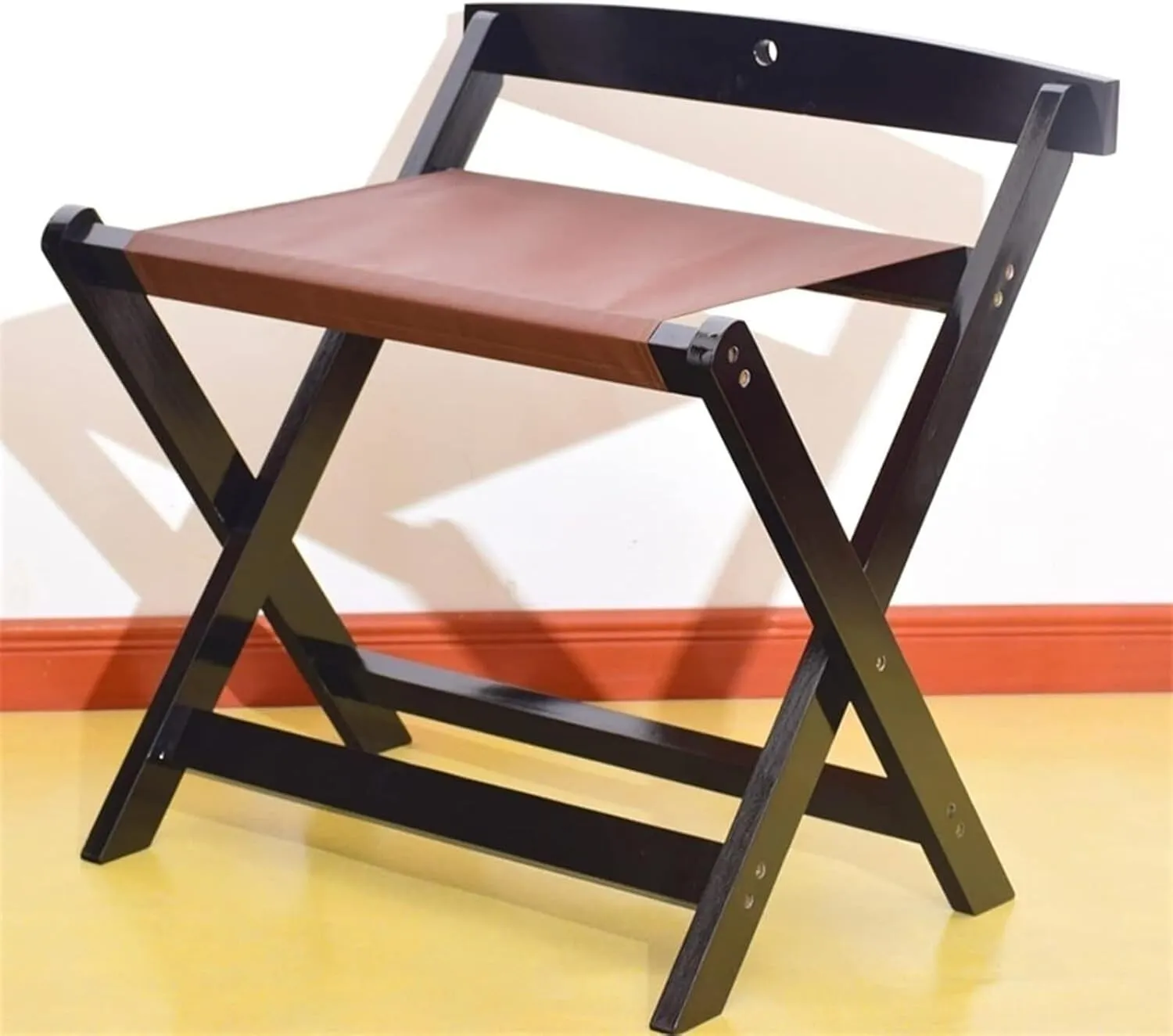 Suitcase Stand Travel 2 Pack Luggage Rack Folding Luggage Rack with Cloth Wood Travel Bag Rack for Home Bedroom for Guest Room(Black)