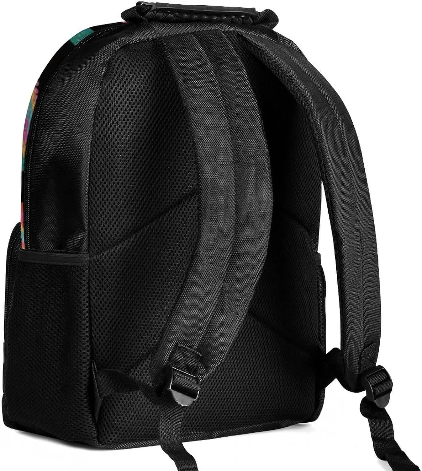 Supdreamc Adults Lightweight Colorful Flowers Leaves Paisley Art Shoulder Book Bags Big Capacity Shoulder Bag With Adjustable Shoulder Straps for Trekking Work Walking Cycling