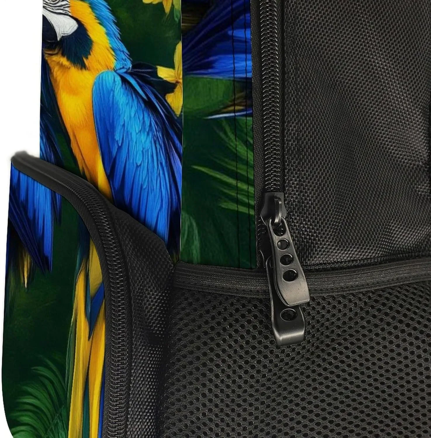Supdreamc Adults Lightweight Parrots Art Rucksacks Large Capacity Bookbag With Adjustable Shoulder Straps for Trekking Outdoors Bicycle