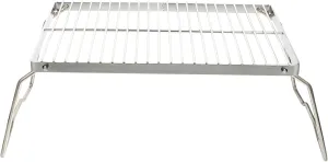 SUPVOX Double Sided Folding Grill Portable Outdoor BBQ Camping Grill Stainless Steel Compact Design