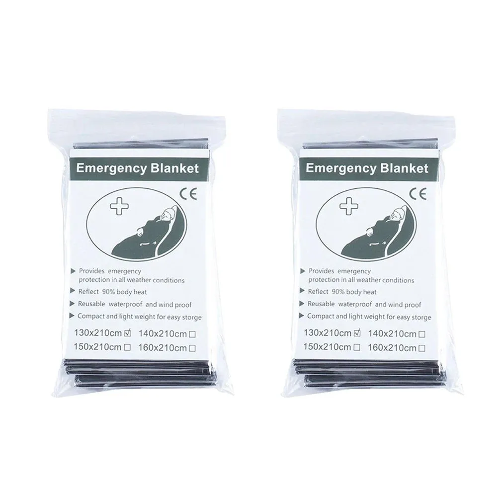 Survival Emergency Mylar Thermal Blanket – NASA Foil Space Blanket for Outdoor First Aid