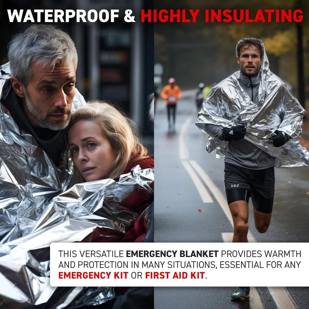 Survival Emergency Mylar Thermal Blanket – NASA Foil Space Blanket for Outdoor First Aid