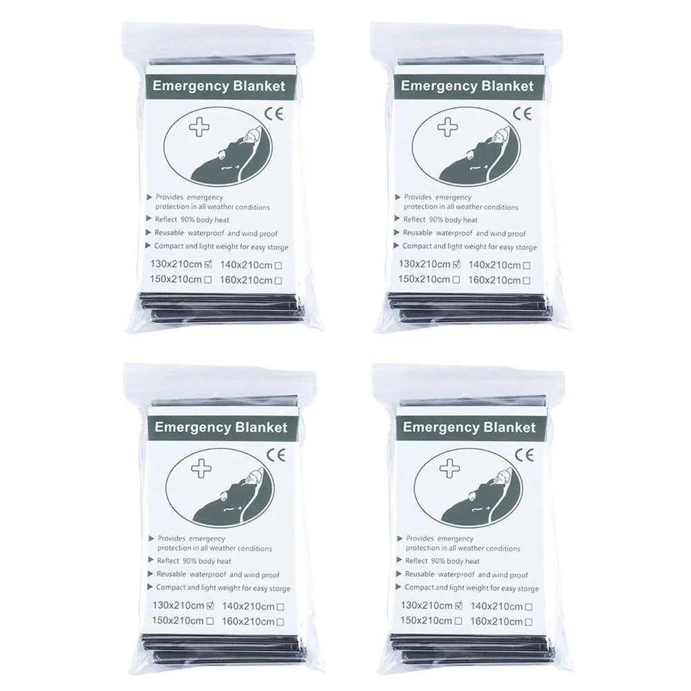 Survival Emergency Mylar Thermal Blanket – NASA Foil Space Blanket for Outdoor First Aid