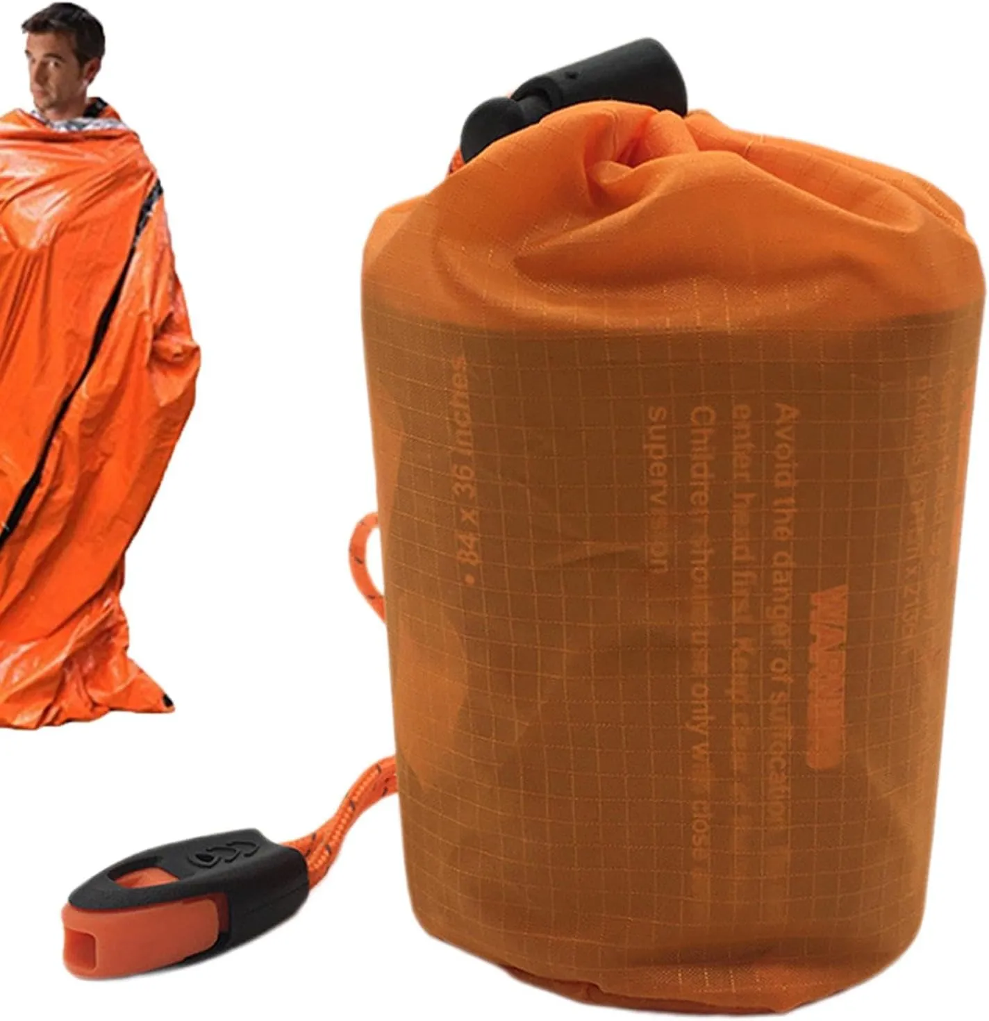 Survival Sleeping Bag - Waterproof Lightweight Sleeping Bag Survival Bivouac Bag Thermal Compact Portable Survival Shelter Outdoor Accessories for Travel Hiking