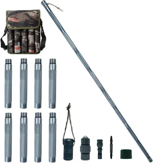 Survival Tactical Hiking Stick, Folding Retractable Body Protective Hiking Poles for Outdoor Walking Hiking Camping Multi-Functional Convenient Hiking Poles