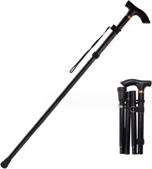 T-Handle Trekking Pole, Lightweight Collapsible Hiking Poles Aluminum Alloy Walking Sticks, Increase Stability, and Improve Posture, for Outdoor Camping(A)