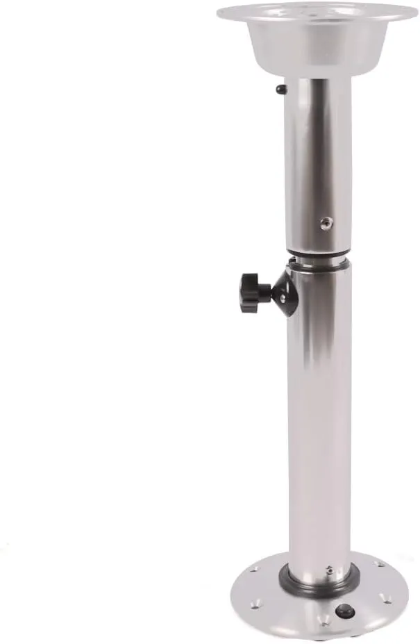 Table Pedestal Stand,22-28" Aluminum Adjustable Marine Table Pedestal Stand Base for RV Camper Marine Boat Caravan Motorhome Galley