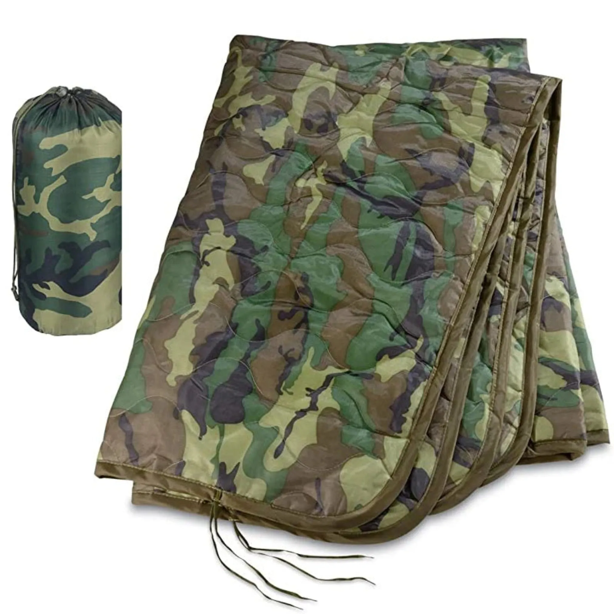 Tactical Army Poncho Liner Camouflage Blanke - Waterproof Camouflage Poncho, Quilted Blanket Cover Suitable for Camping, Shooting, Hunting