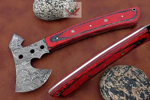 Tactical Combat Custom Made Damascus Steel Hunting Axe/Throwing Hatchets Smart Axe FBA-0018 / Camping & Hiking/Compact Axe/Birthday Gift